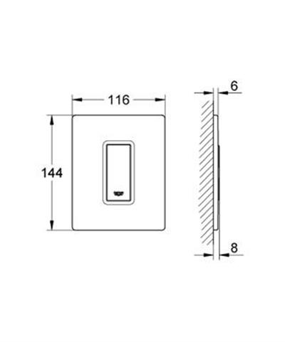 Grohe 38846KS0 Skate Cosmopolitan Kumanda Paneli Kadife Siyahı