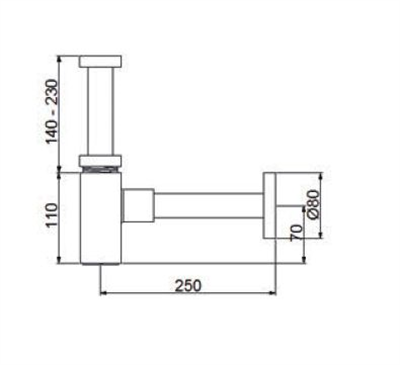 Bocchi 6180 0003 T BORULU DEKORATİF SİFON
