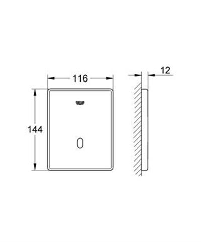 Tectron Skate Fotoselli Pisuar Kumanda Paneli Krom