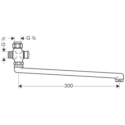 Uzun Dönebilir Gaga 300mm Krom