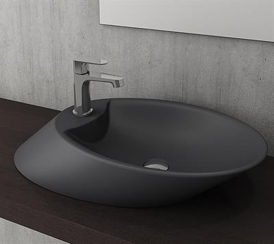Bocchi 1021-020-0126 Vessel Bataryalı Çanak Lavabo 72 cm Antrasit