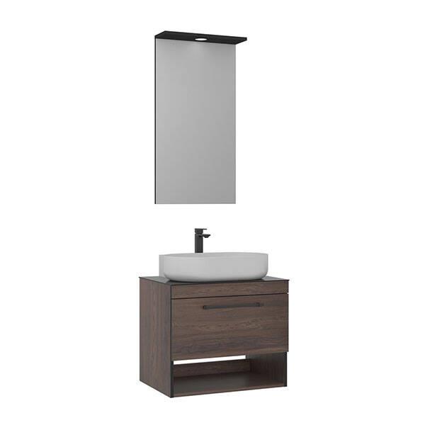 Orka Knidos 70 cm Takım Spot Aynalı Navaro-Koyu Meşe