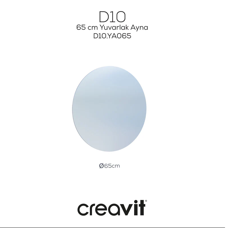 Creavit D10.YA065 D10 65 cm Yuvarlak Ayna