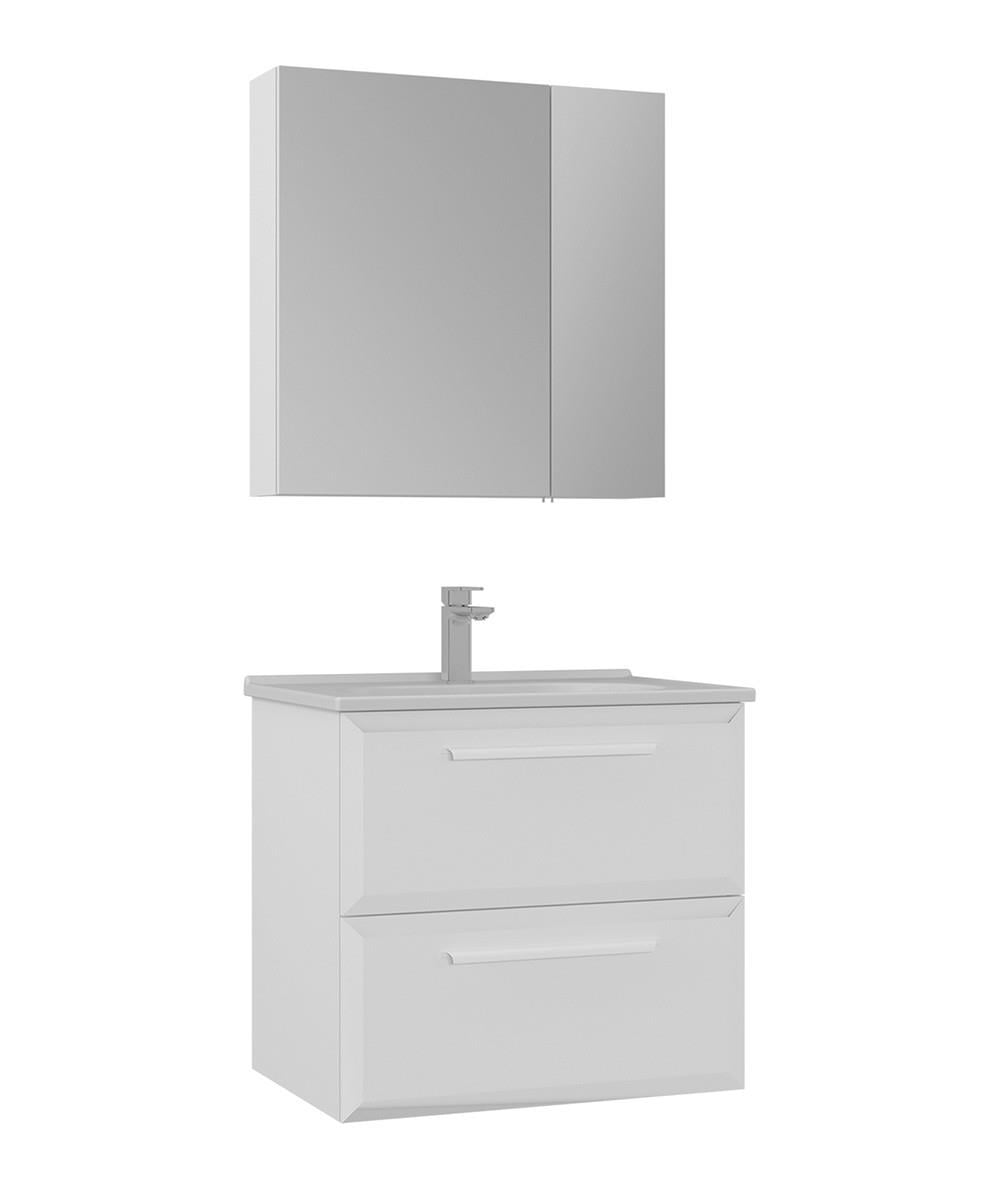 Orka Nuvola 65 CM Banyo Dolabı Takım Parlak Beyaz