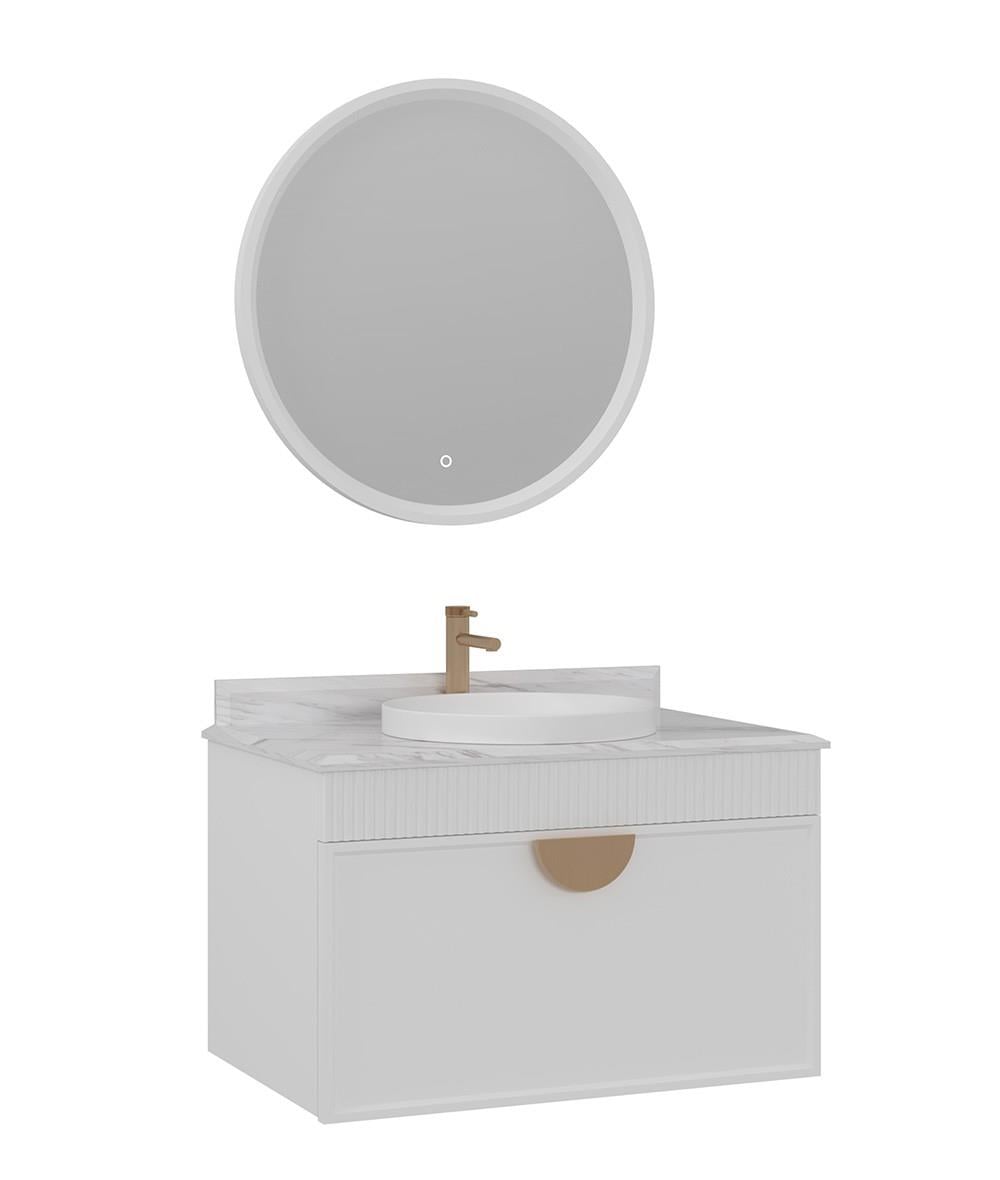 Orka Molino 80 cm Banyo Dolabı Takımı Mat Beyaz