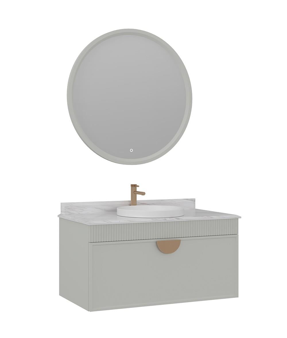 Orka Molino 100 cm Banyo Dolabı Takımı Mat Kaşmir