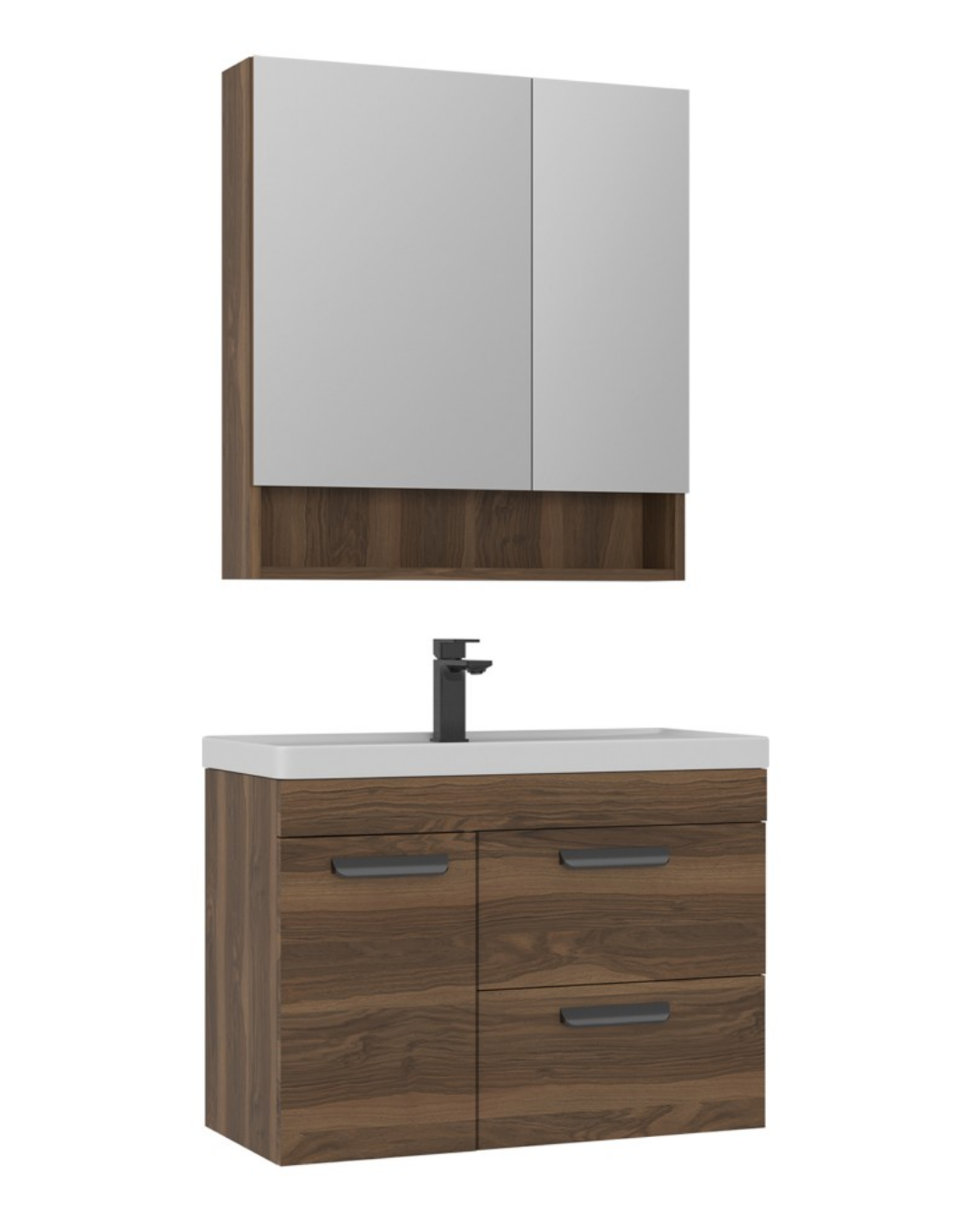 Orka Nova 80 CM Banyo Dolabı Takım Ceviz