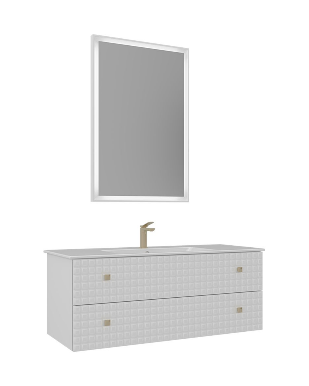 Orka Lipari 120 cm Banyo Dolabı Takımı Mat Beyaz