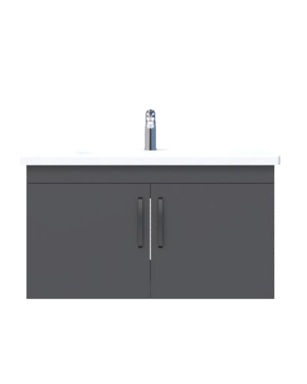 Creavit D10 Kapaklı Banyo Dolabı Takımı Antrasit 100 cm
