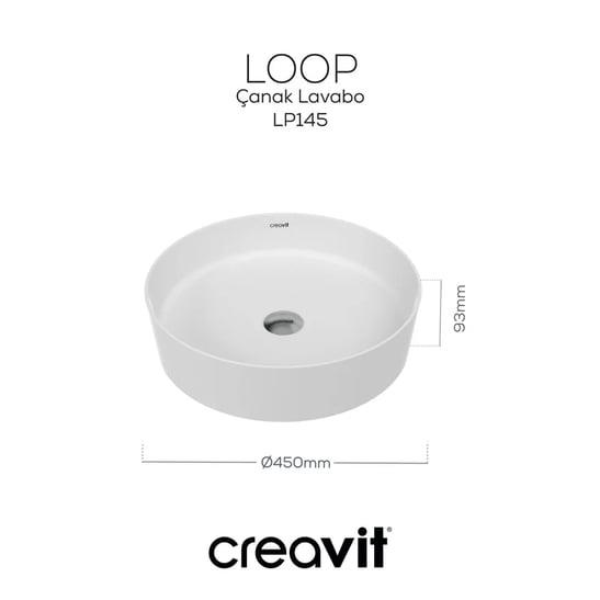 CREAVİT Loop Ø 45 cm Tezgah Üstü Çanak Lavabo LP145