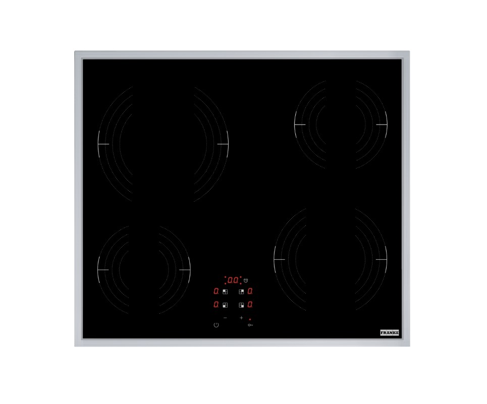 FRANKE FRSM 604 C T XS Black Glass/Inox Elektrikli Cam Ocak 108.0669.350