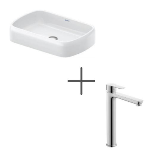 Duravit Qatego Stretch 60 cm Çanak Lavabo Ve A.1 Lavabo bataryası, XL