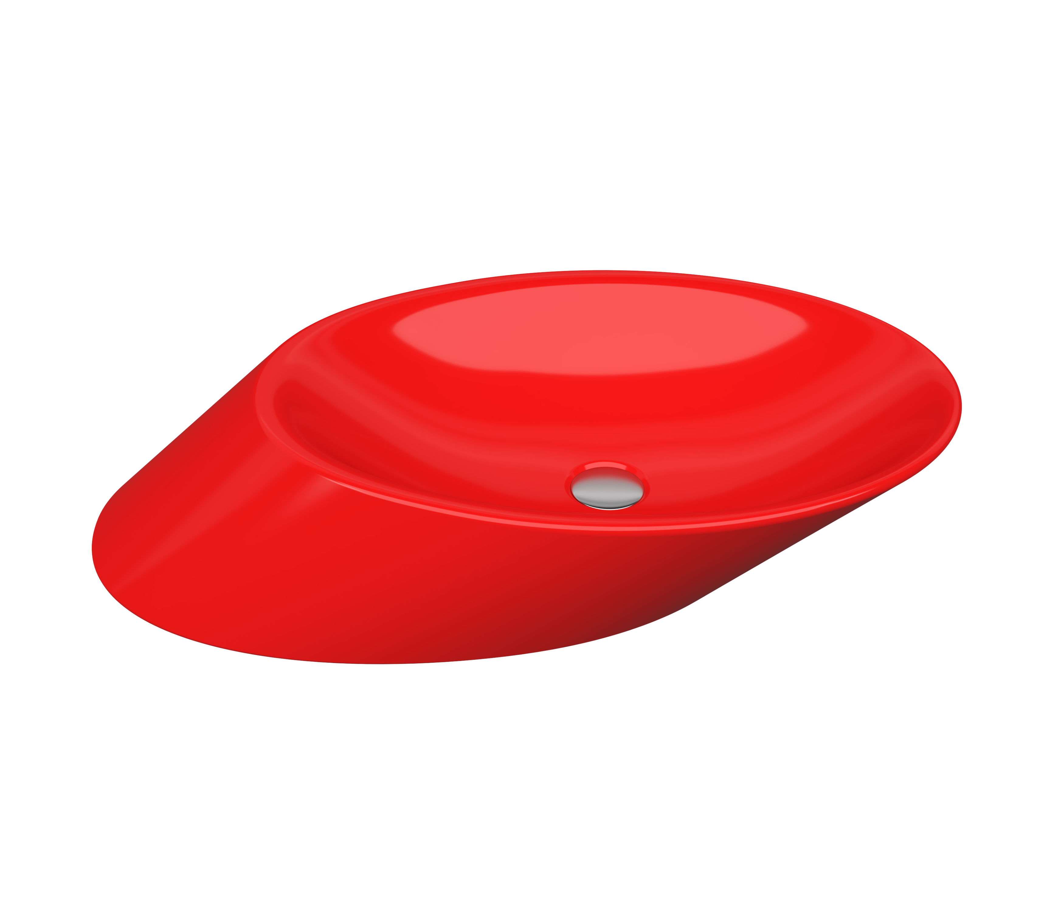 Bocchi 1013-019-0125 Vessel Yatay Çanak Lavabo 72 cm Kırmızı