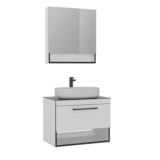 Creavit Knidos Beyaz Aynalı Dolaplı Takım