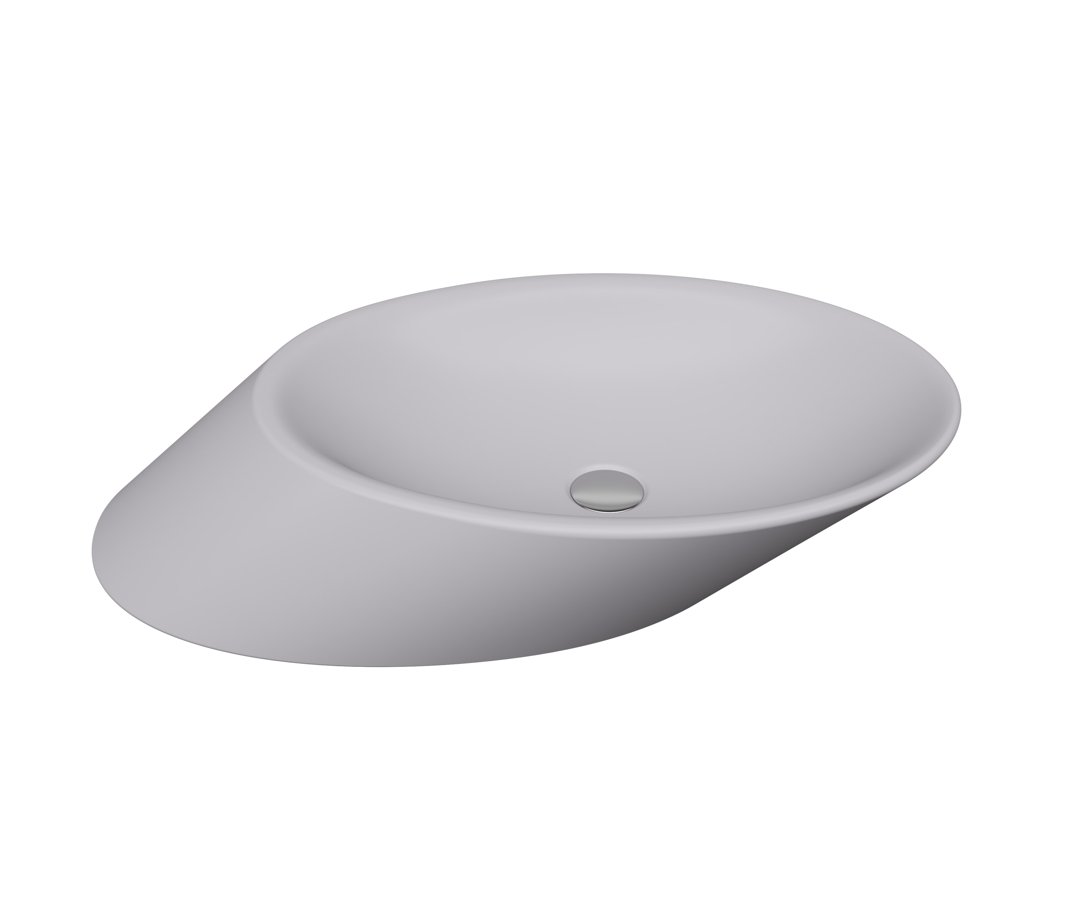 Bocchi 1013-006-0125 Vessel Yatay Çanak Lavabo 72 cm Mat Gri