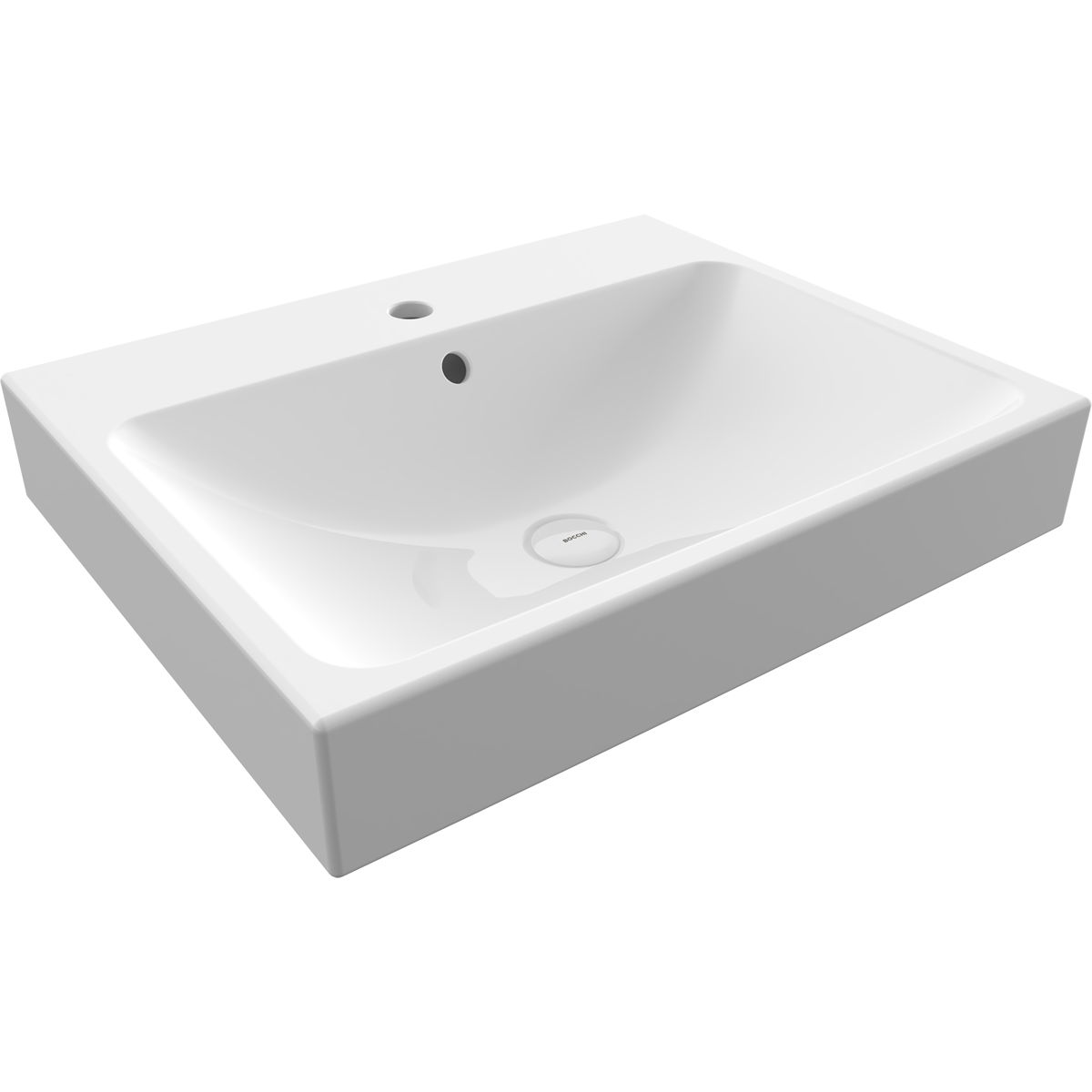 Bocchi Scala Tezgah Üstü Lavabo 60 cm Parlak Beyaz 1077-001-0126