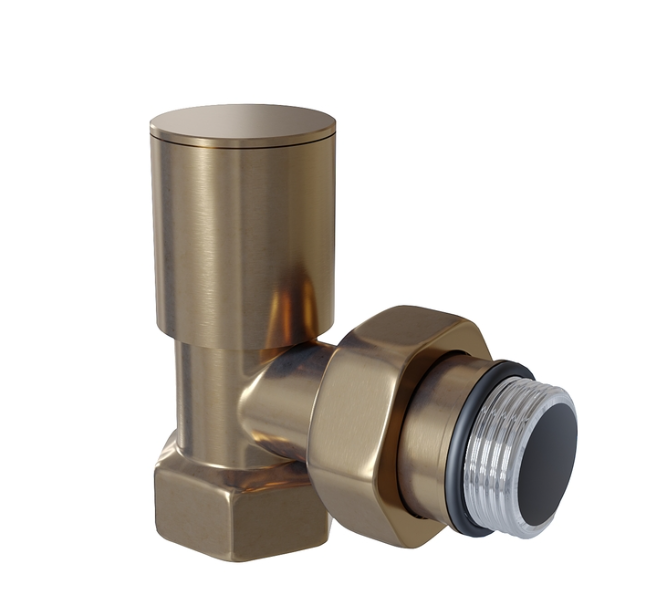 Radyatör Vanası 1/2'' Mat Nikel Köşe (Metal Volanlı)
