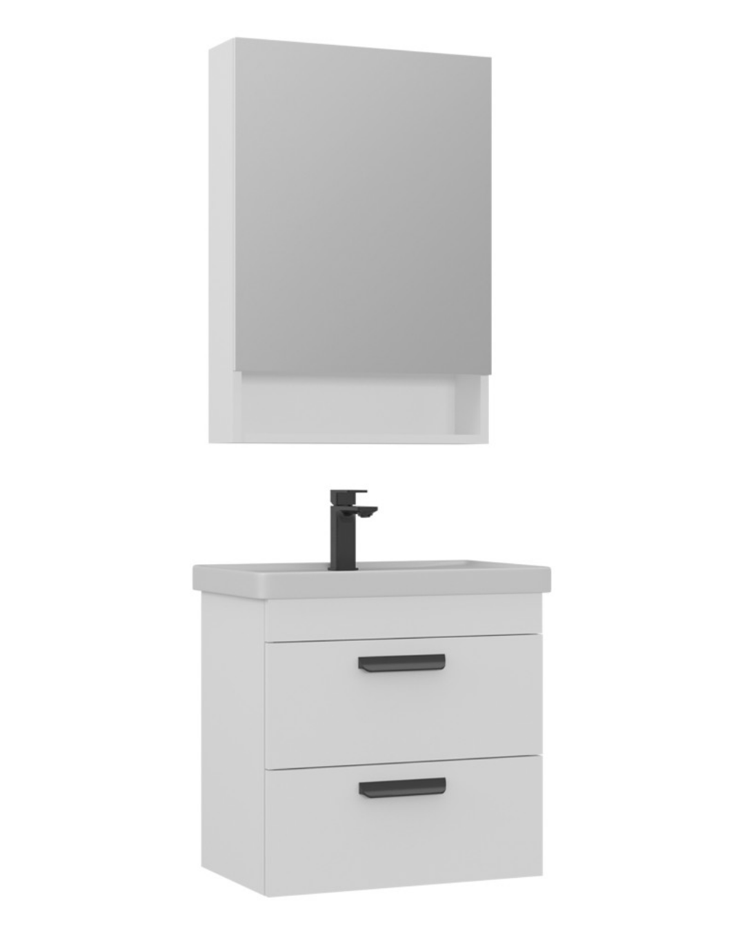 Orka Nova 60 CM Banyo Dolabı Takım Parlak Beyaz