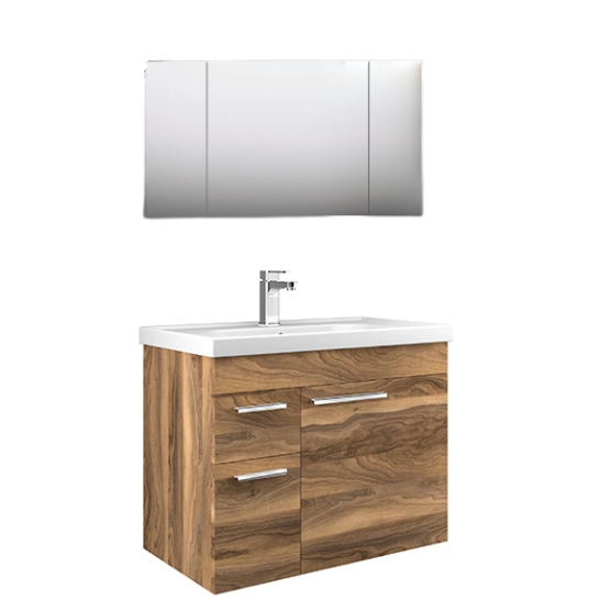 Orka Enez 100 cm Banyo Dolabı Takım Ceviz