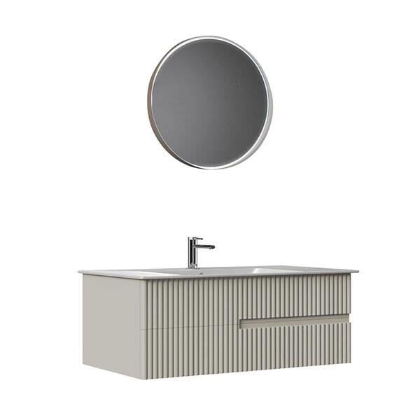 Orka Moonlight 120 CM Banyo Dolabı Takım Mat Vizon