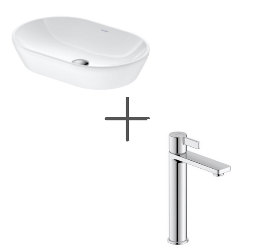 Duravit D-Neo 60 cm Çanak Lavabo Beyaz Ve D-Neo Lavabo Bataryası Large