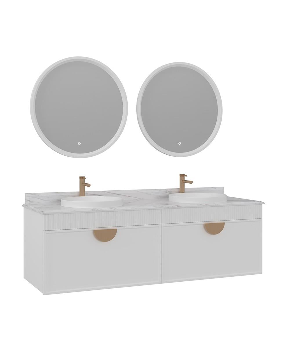 Orka Molino 160 cm Banyo Dolabı Takımı Mat Beyaz