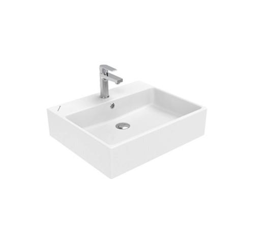 CREAVİT NX260 Next Tezgah Üzeri Kare Lavabo 60 cm