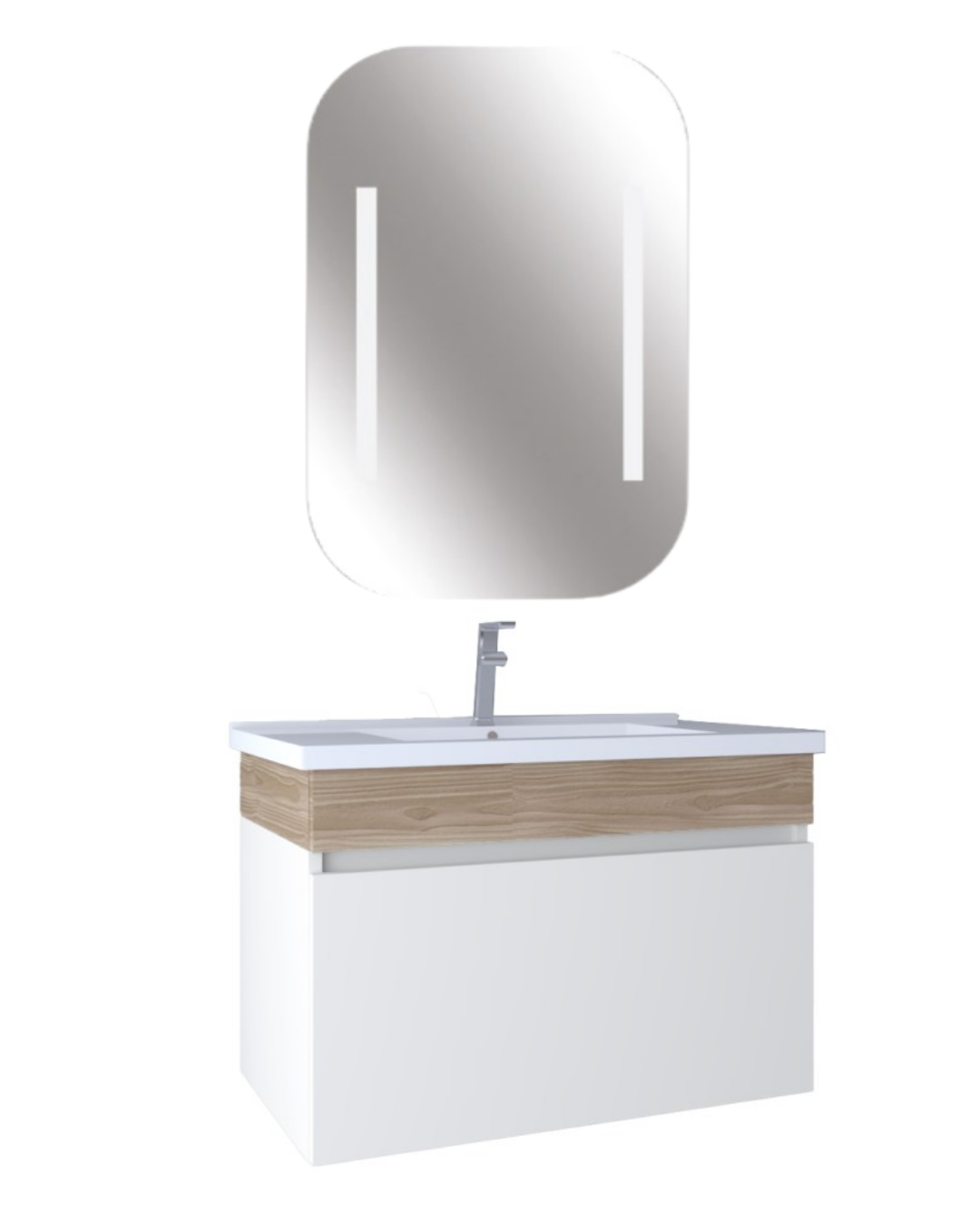Kobos Harmony  80 cm Banyo Dolabı Takımı Beyaz