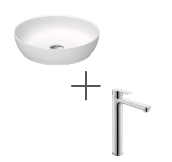 Duravit Sivida Oval  Çanak Lavabo 40 cm Mat Beyaz Ve A.1 Lavabo bataryası, XL