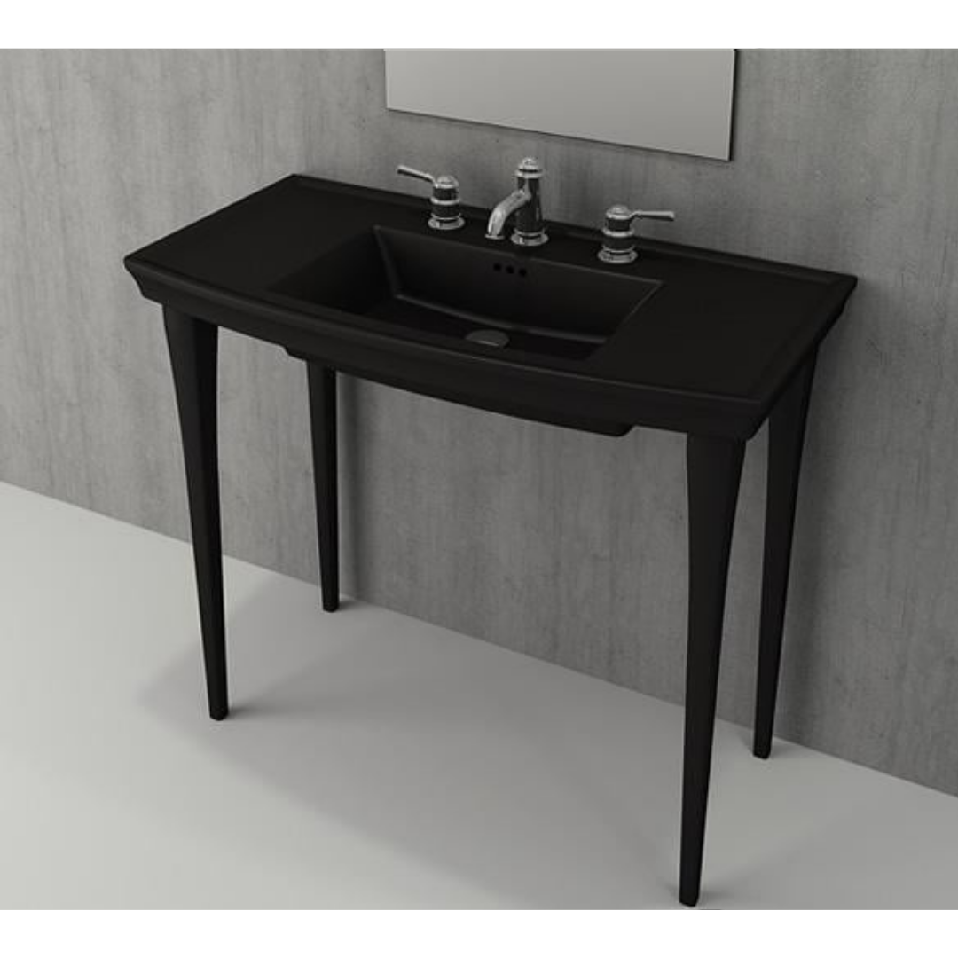 Bocchi Lavita Lavabo ve Ayak 100 cm Mat Siyah