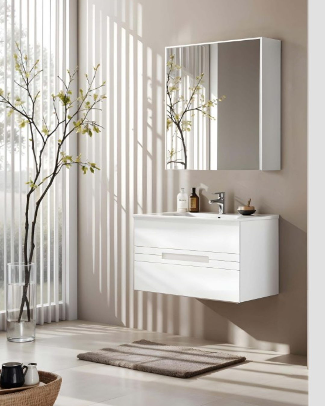 Kobos Meta Banyo Mobilya Takımı Çekmeceli