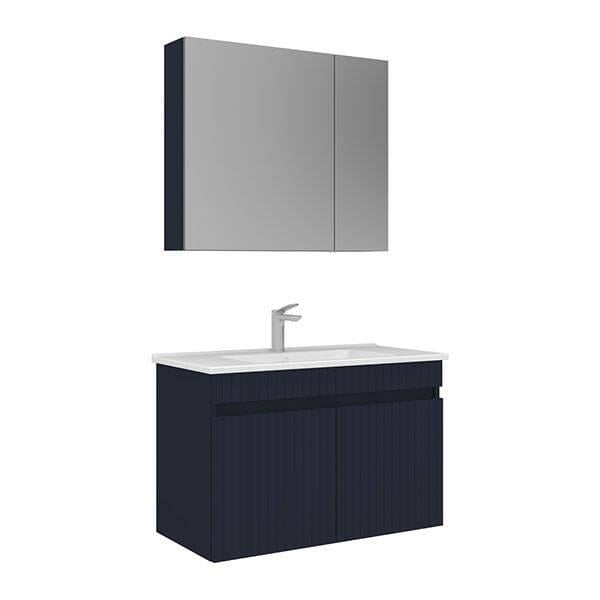 Orka Tivoli 85 cm Banyo Dolabı Takım Mat Lacivert