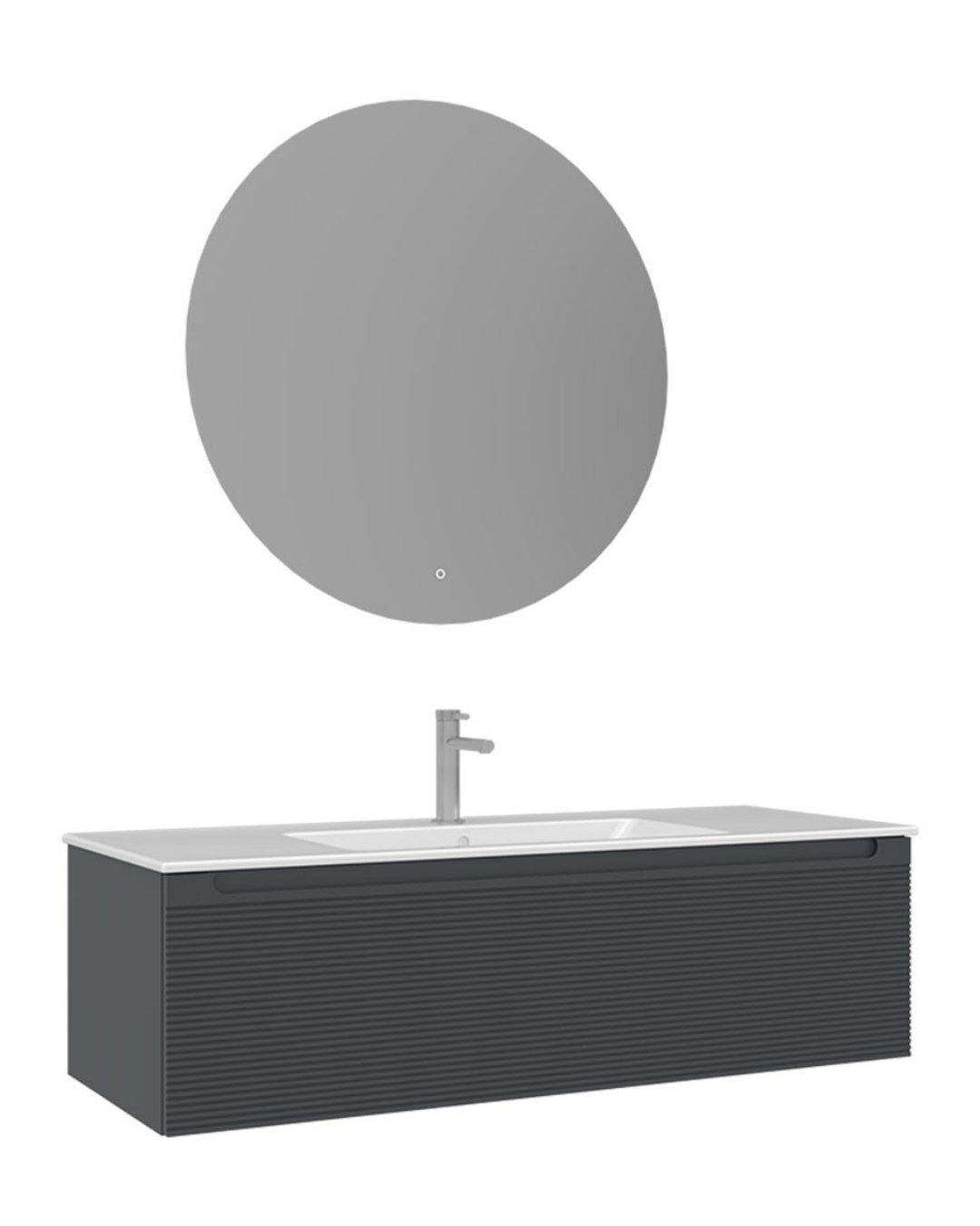 ORKA Olbia 120 cm Banyo Dolabı Takımı Mat Antrasit