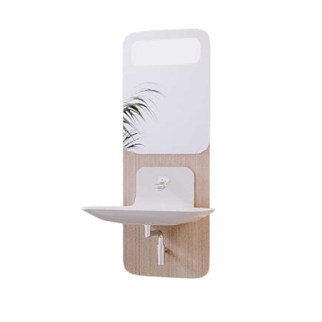 Creavit FL1060.01  Foglia Duvar Ünitesi Yarım Ayna Led Aydınlatmalı