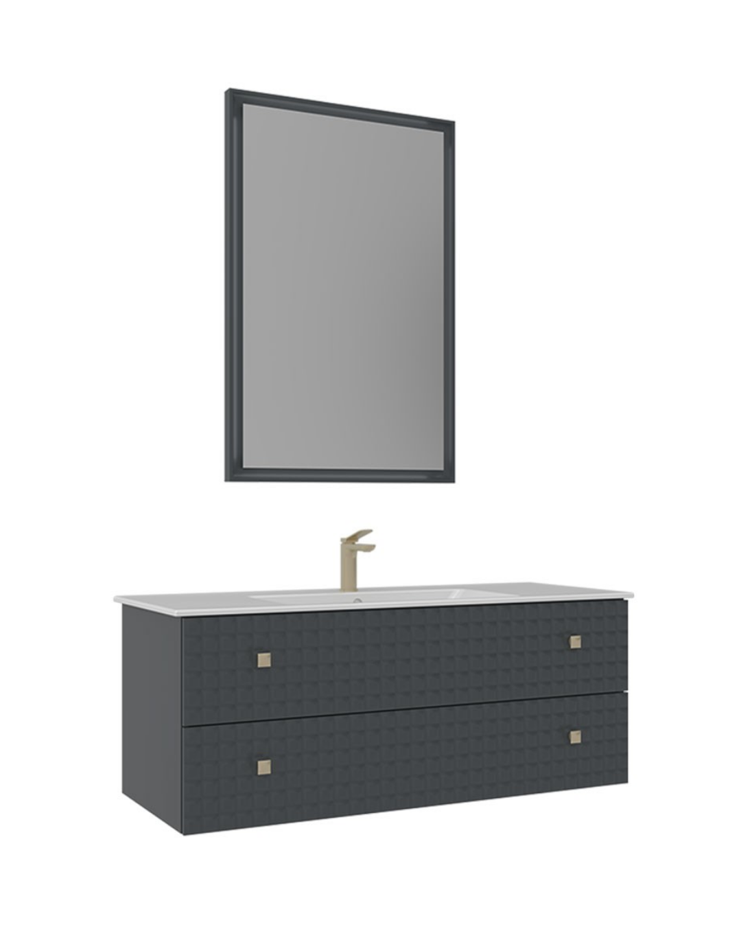 Orka Lipari 120 cm Banyo Dolabı Takımı Antrasit