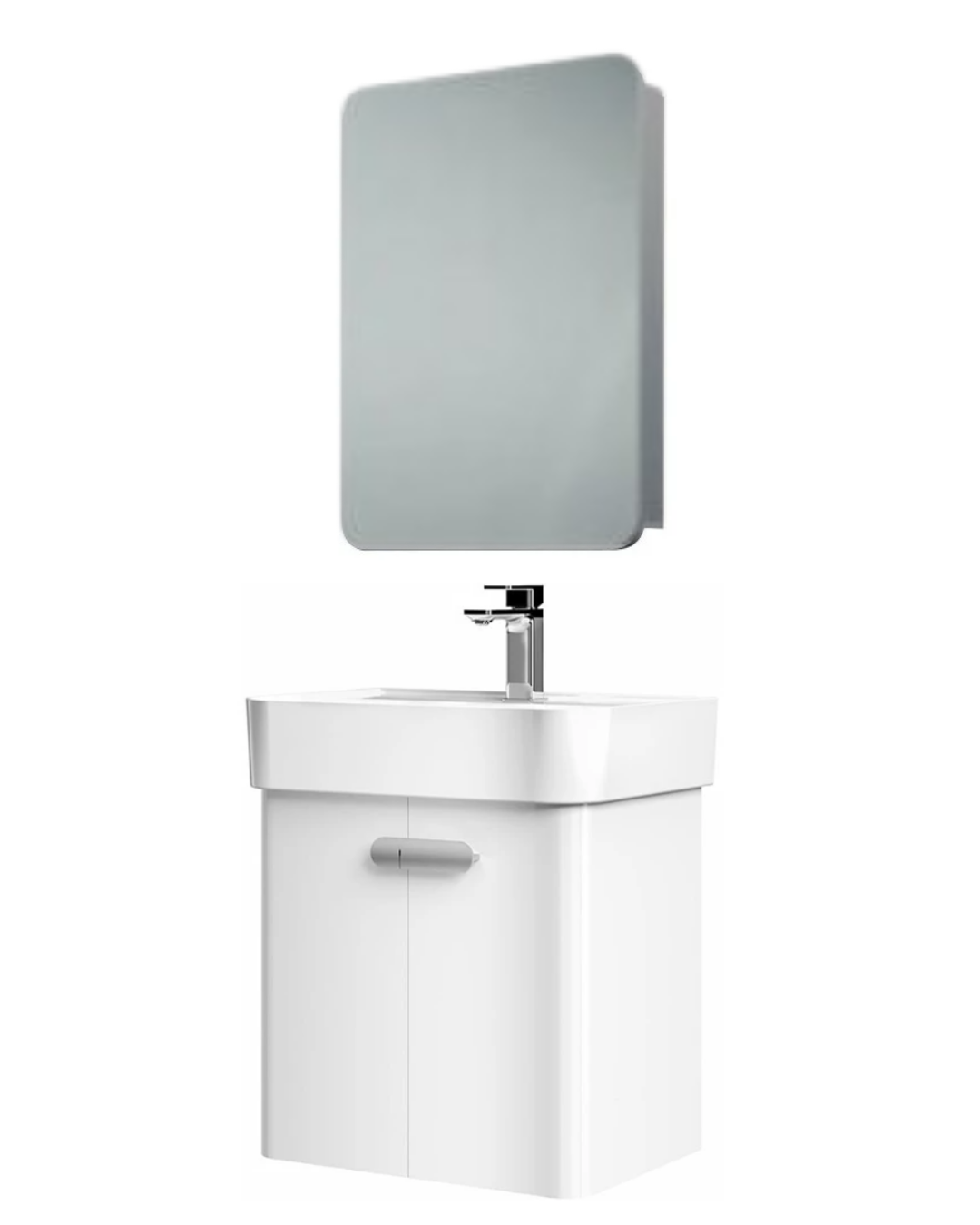 Orka Orbit 55 CM Banyo Dolabı Takımı Parlak Beyaz