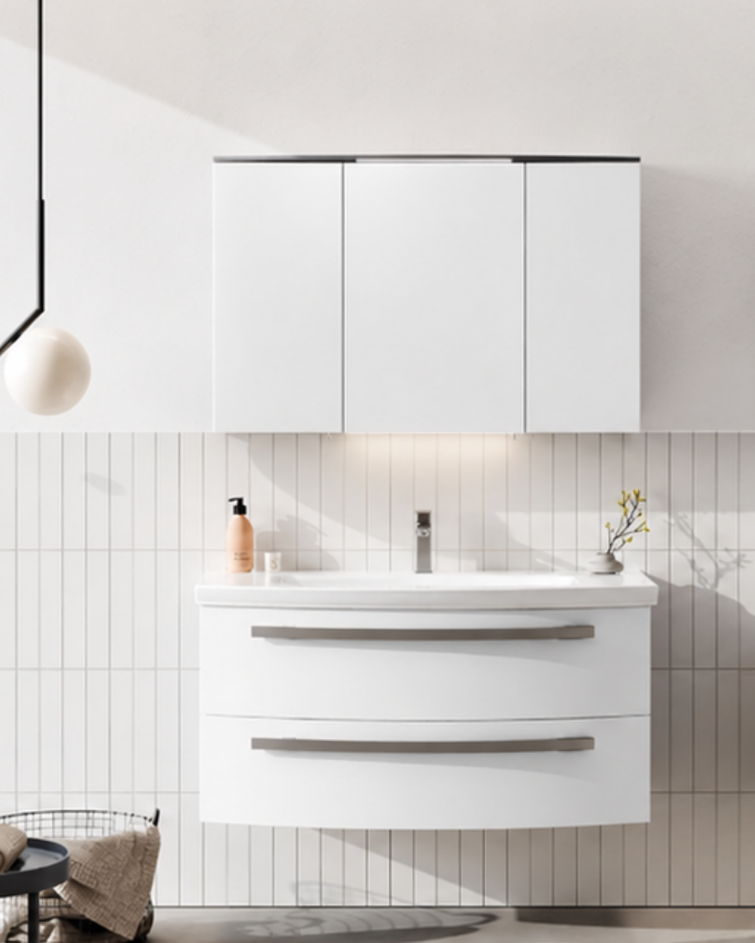 Orka Urla 90 cm Banyo Dolabı Takım