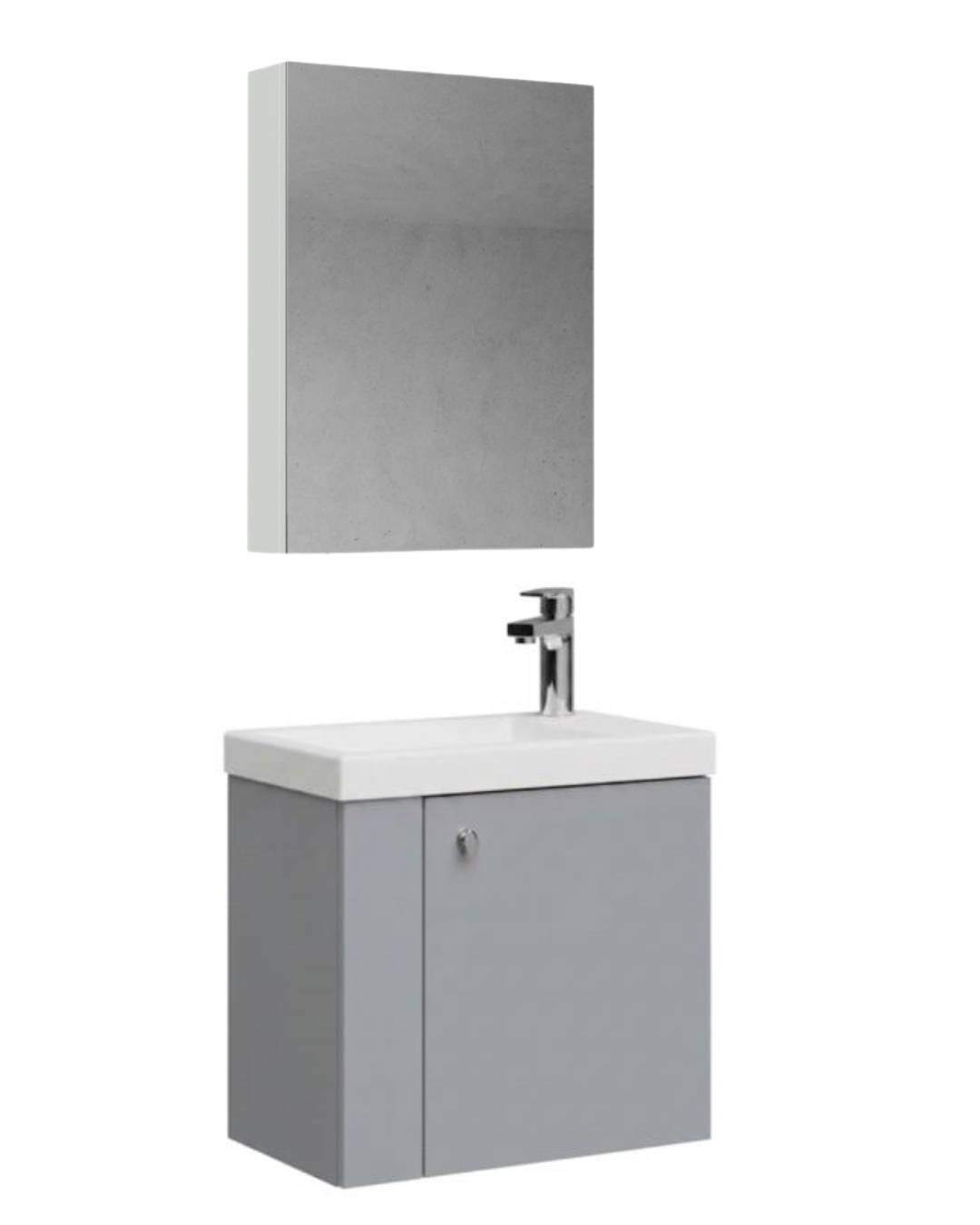 Creavit Forest 53 cm Banyo Dolabı Takımı Gri