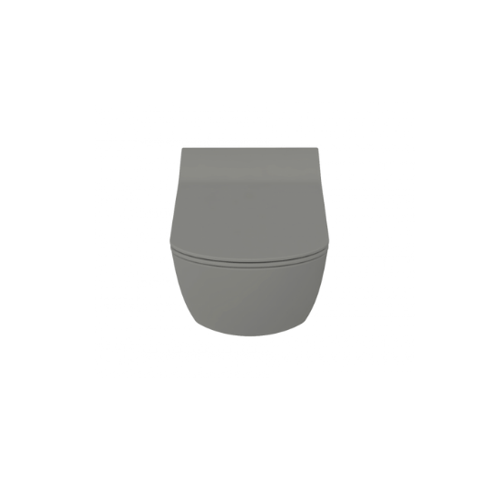 Creavit Elegant Rim-Off Kanalsız Duroplast Yavaş Kapanan Klozet Kapaklı Cool Grey Set EG321-00CG00E-0000