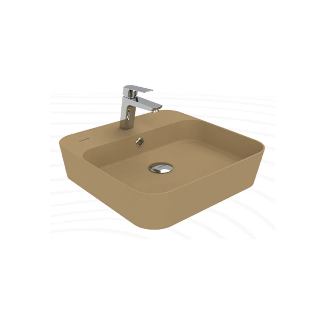 Creavit LP046-00CM00E-0000 Loop Kare Çanak Lavabo - Mat Cappucino