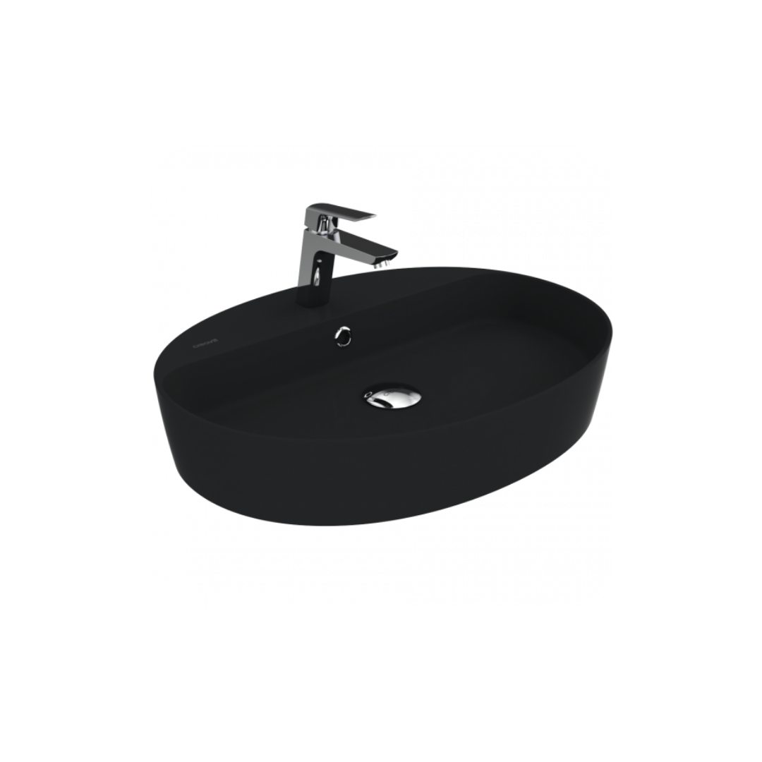 Creavit LP161  Loop Oval Çanak Lavabo 45x60 cm Mat Siyah