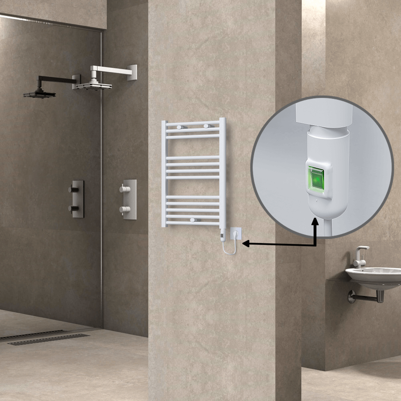 Radiva Haiti Elektrikli Havlupan 500x700 Düz Beyaz (On/Off Düğmeli) 300W
