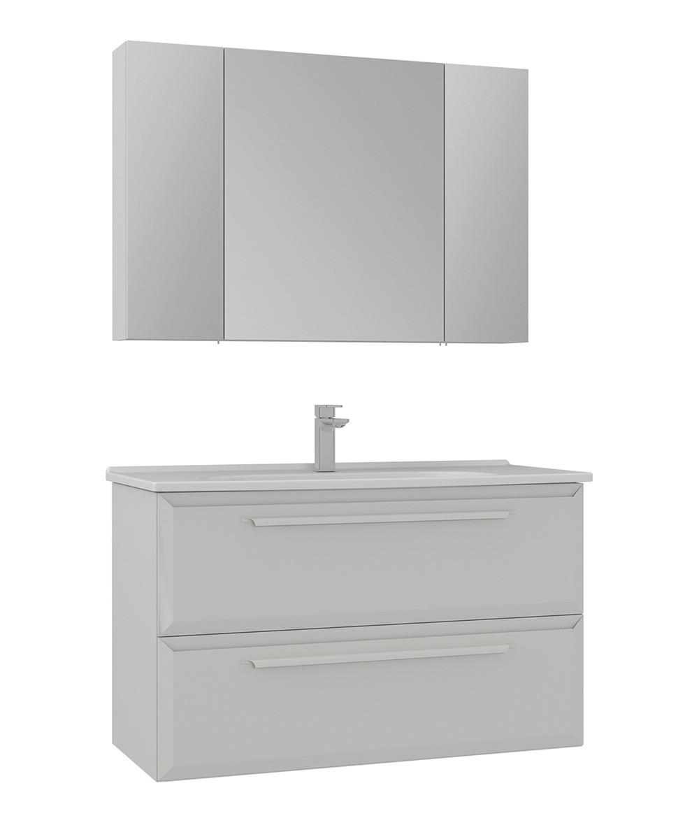 Orka Nuvola 100 cm Banyo Dolabı Takım Parlak Kaşmir