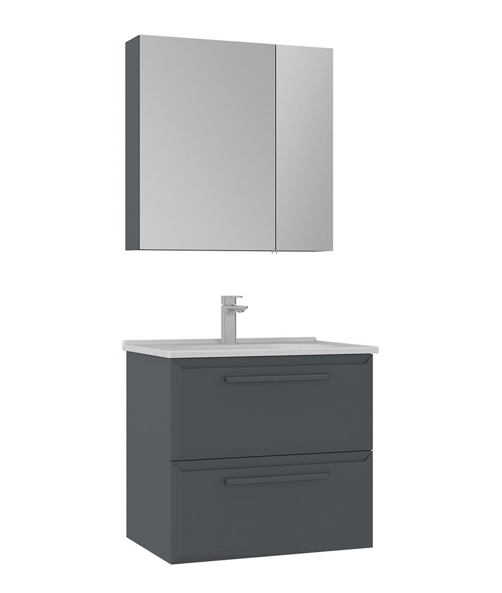 Orka Nuvola 65 CM Banyo Dolabı Takım Parlak Antrasit