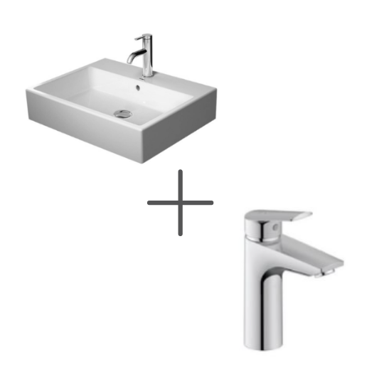 Duravit Vero Air 60 cm Lavabo Ve No.1 Lavabo Bataryası, Medium