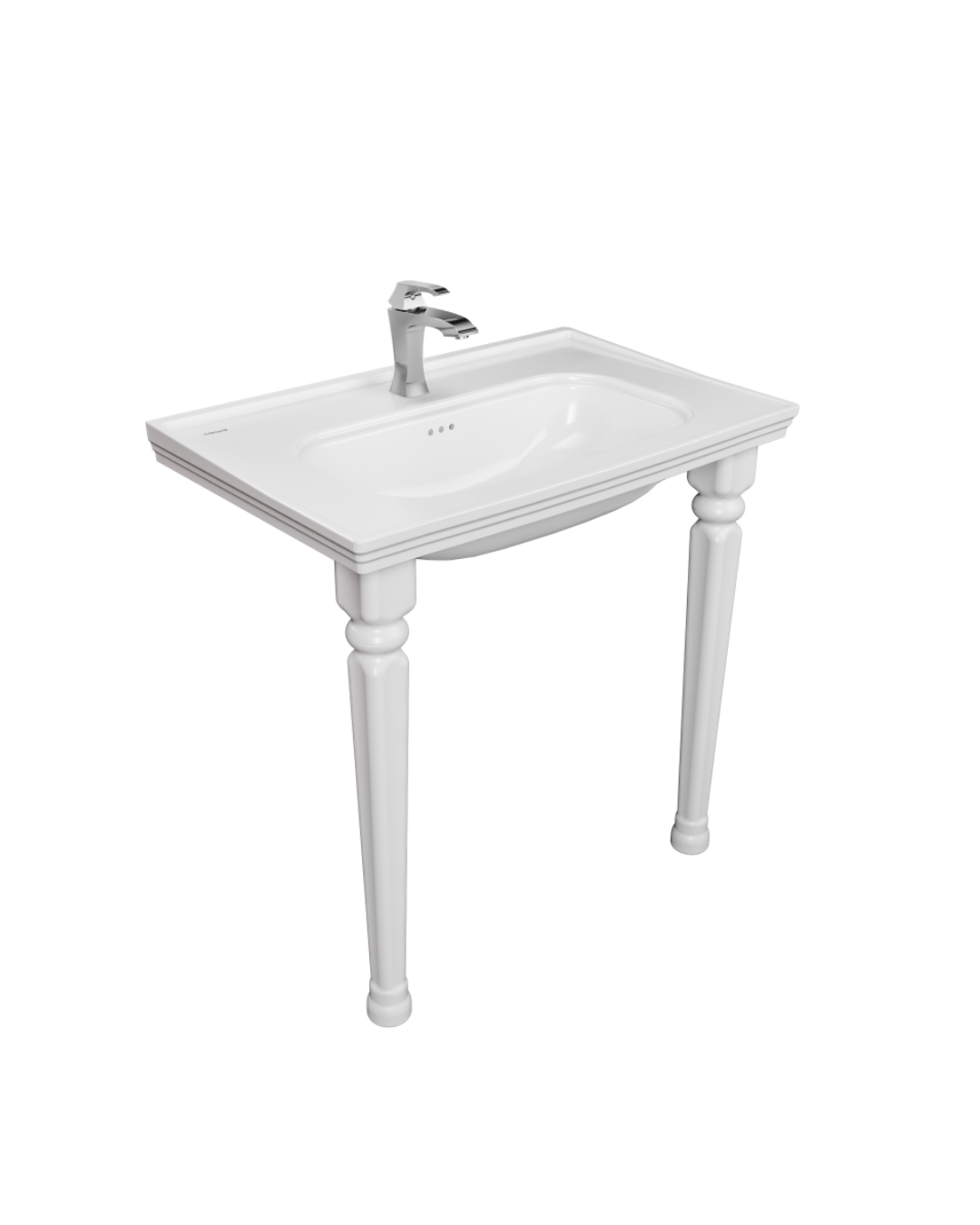 Creavit Antik Etajerli Lavabo 80 cm Antik Konsol Ayak Seti AN080 + KL270