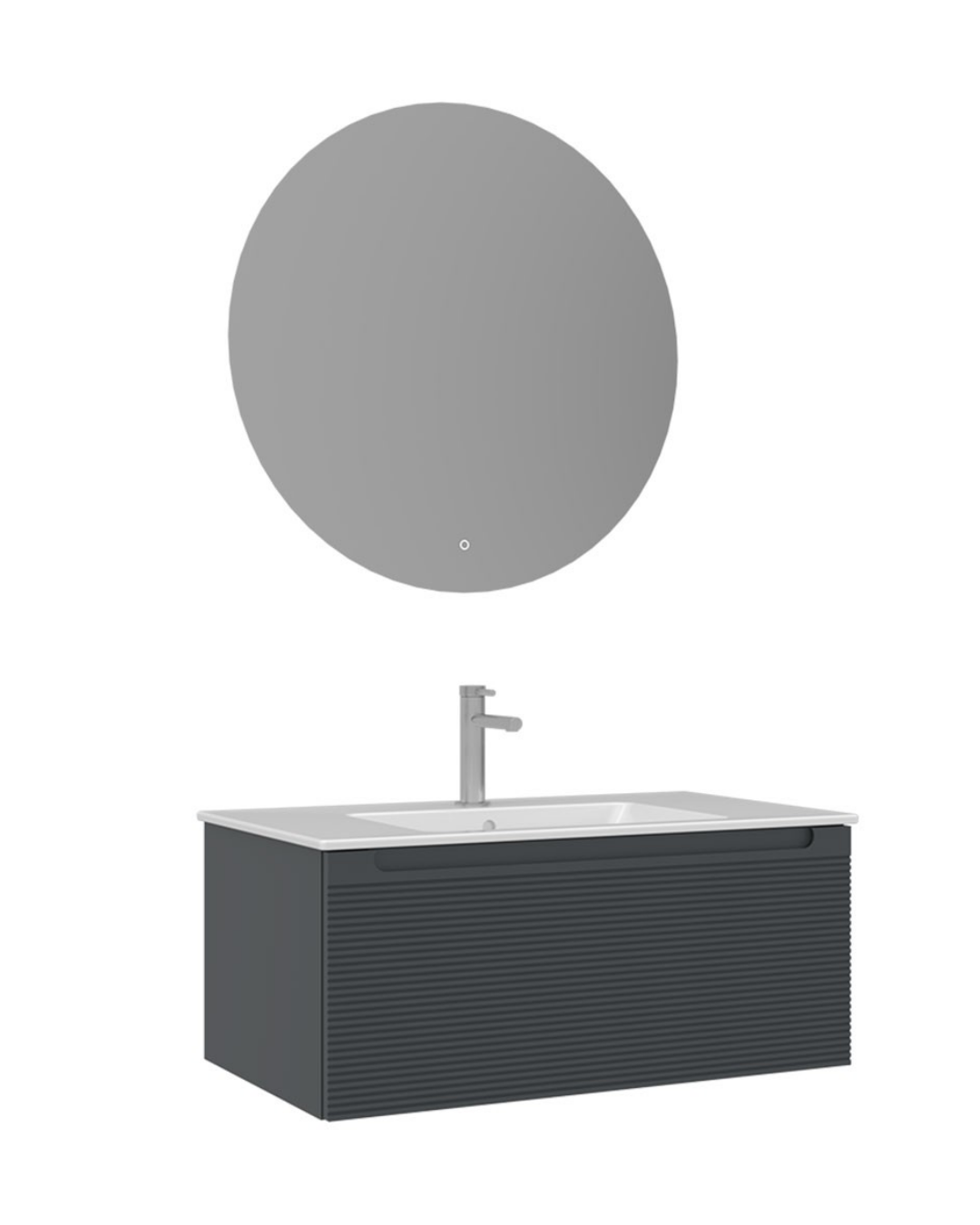 ORKA Olbia 80 cm Banyo Dolabı Takımı Mat Antrasit