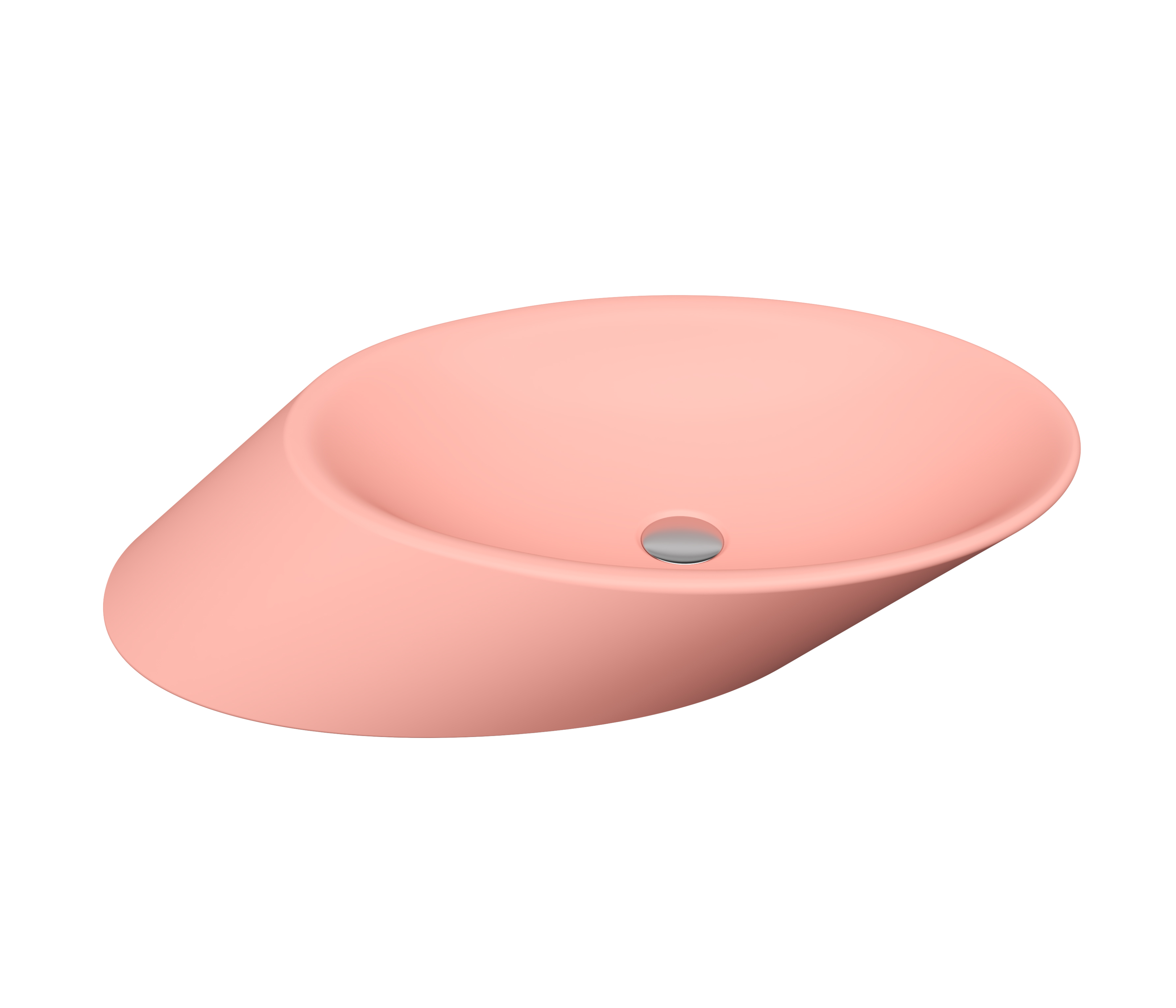 Bocchi 1013-032-0125 Vessel Yatay Çanak Lavabo 72 cm Mat Somon