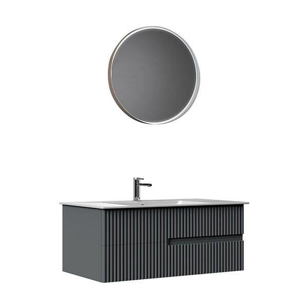 Orka Moonlight 120 CM Banyo Dolabı Takım Mat Antrasit