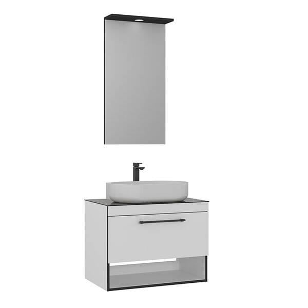 Orka Knidos 90 cm Takım Spot Aynalı Takım Beyaz